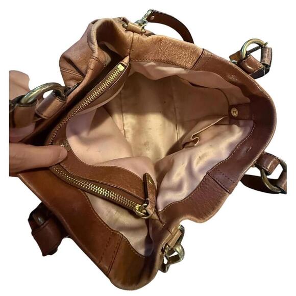 Authentic Coach Leather Handbag - Chic Brown Tote - Picture 7 of 9